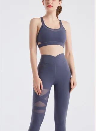 Yoga Exercise Fitness Running Bra Purple 