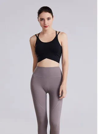 Yoga Exercise Fitness Running Bra Black 