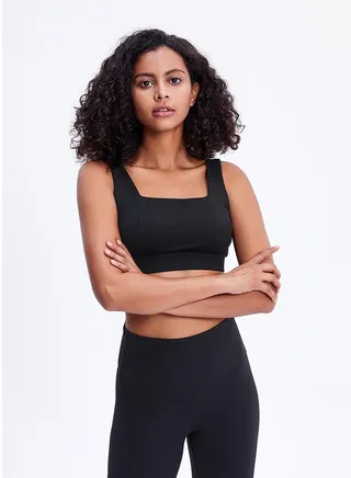 Yoga Exercise Fitness Running Bra Black 