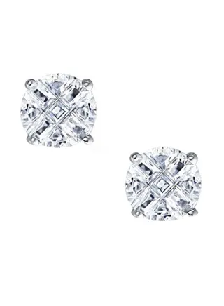 925 Sterling Silver Basket Set Stud Earrings With Zircon 