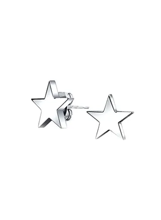 Stainless Steel Star Shaped Stud Earrings 