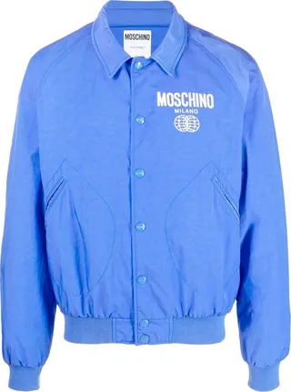 Logo-Print Bomber Jacket