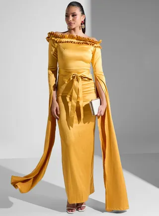 Bardot Belted Dress 