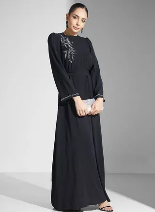 Embellished Tie Detail Dress