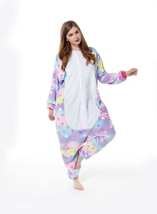 Unicorn Printed Comfy Onesies White/Purple/Blue 