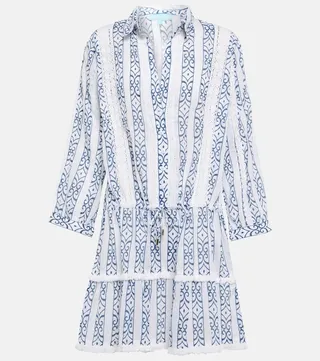 Sophia printed cotton shirt dress
