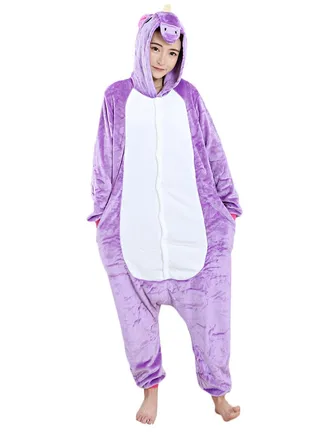 Horse Shaped Comfy Onesie Purple/White 