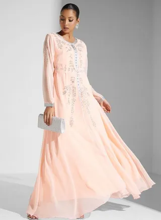 Embellished Belted  Dress 