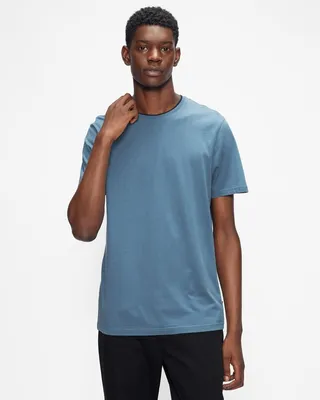 Short Sleeve T Shirt in Medium Blue