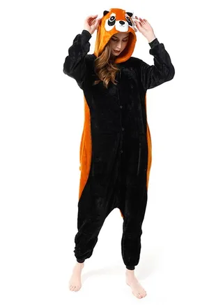 Soft Raccoon Shaped Comfy Pajamas Multicolor 