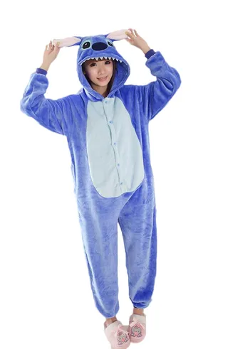 Cartoon Character Stitch Onesie Blue 
