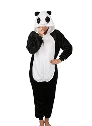 Panda Print Sleepwear Costume Multicolour 