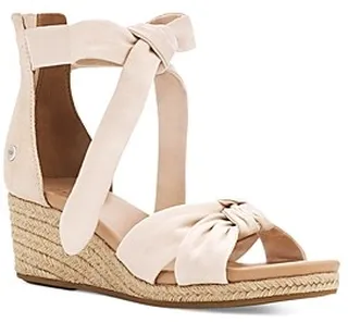 Ugg Women's Yarrow Ankle Tie Espadrille Wedge Sandals