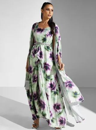 Floral Print 2Pcs Dress 