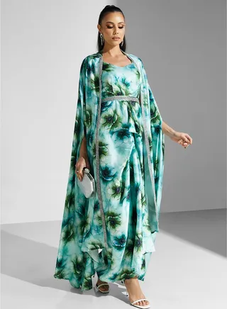 Floral Print 2Pcs Dress