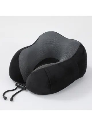 Comfortable Washable Skin-friendly Cover 100% Pure Memory Foam Flight Headrest Sleep Neck Pillow for Traveling 
