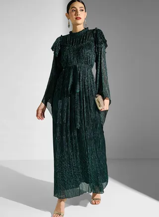Bow Detail Bell Sleeve Dress 