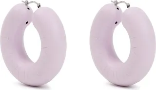 JW Anderson Logo Engraved Bumper Hoop Earrings