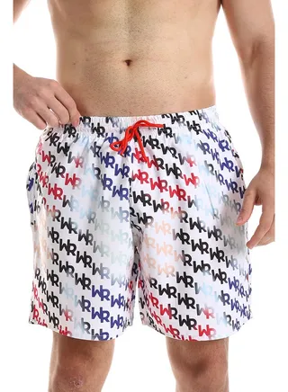 Side Pockets Crabs Patterned Board Shorts-SwuimSuit 