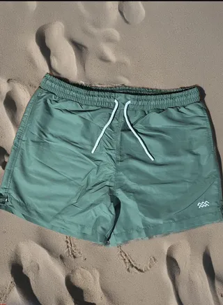 Classic Polyster Waterproof Swimming Wear, Navy Green . 