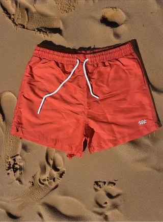 Classic Polyester Waterproof Swimming Wear, Basic Red . 