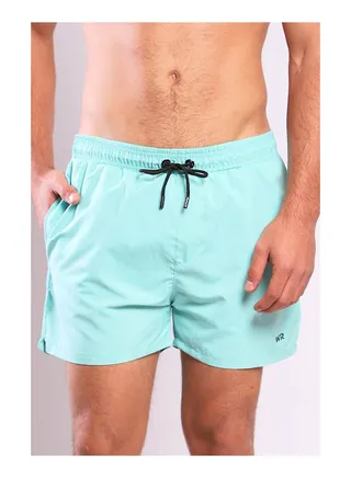Plain Basic Mid-Rise Swim Shorts 