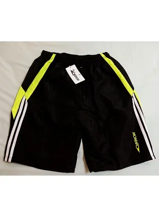 Men's shorts waterproof black with phosphoric color 