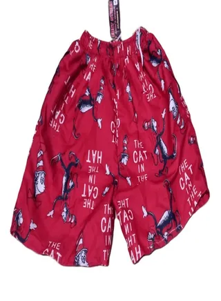 Red patterned waterproof swim shorts 