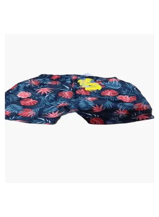 Black patterned waterproof swim shorts 