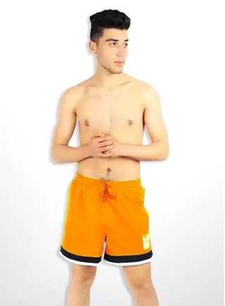 Men's shorts waterproof orange color 