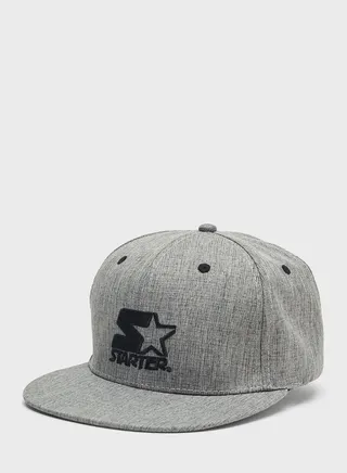 Embroidered Striped Flat  Cap