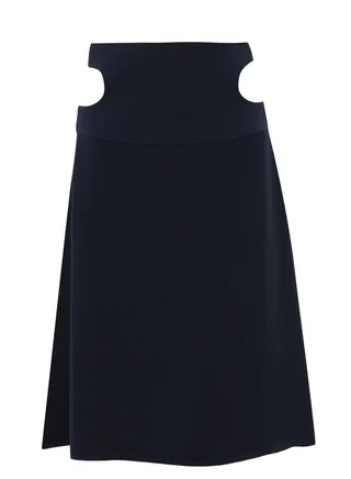 Skirt with waist cutout 