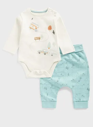 Infant Printed Bodysuit & Sweatpants Set 