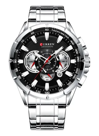 Men's Stainless Steel Chronograph Watch J4211S-B-KM - 42 mm - Silver 