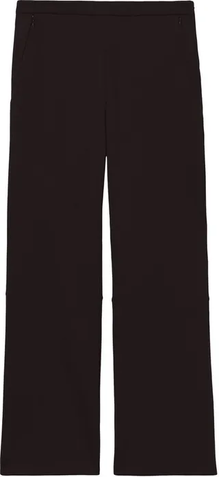 Scuba cropped flared trousers