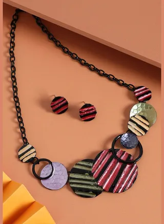Trendy Designer Party Wear Necklace and Earring Set For Women