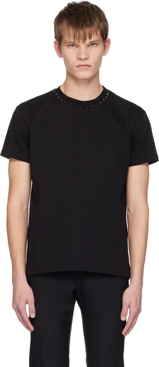 Valentino Black Stud T-Shirt