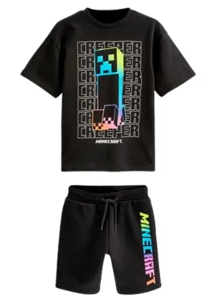 Minecraft Set Printed T-shirt and Short For Kids 