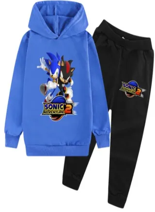 Sonic 2 The Hedgehog Hoodie+Pants Blue/Black 