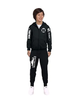Long Sleeve Hoodie With Pant Set Black 