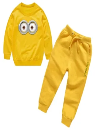 Minion Set Printed Hoodie and Pants For Kids 