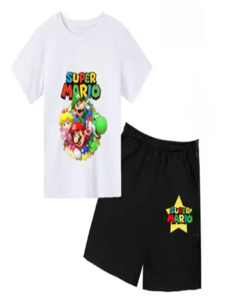 Supermario Printed T-shirt short For Kids Style 1 
