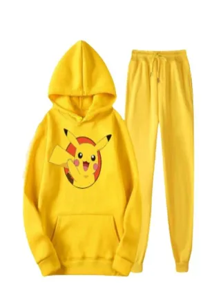 Pikachu Set Printed Hoodie/Pants 