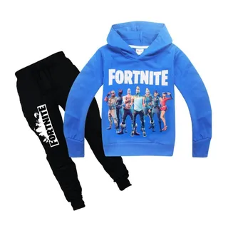 2 Piece Hoodie and Pant Set Blue 