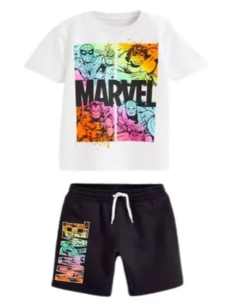 Marvel Set Printed T-shirt and Short For Kids 
