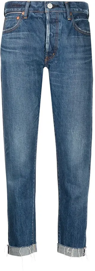 Mid-Rise Boyfriend Jeans