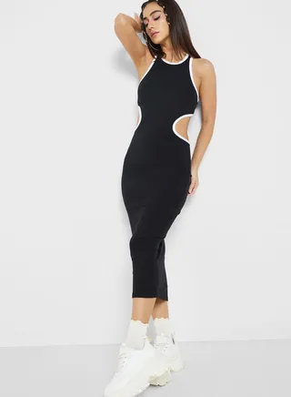 Urban Minx Dress With Waist Cutout 