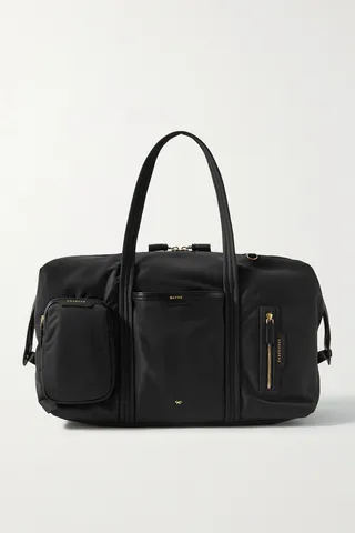 Anya Hindmarch - + Net Sustain Inflight Leather-trimmed Recycled Shell Weekend Bag - Black
