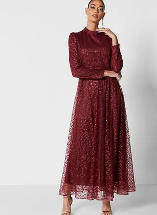 Shimmer A-Line Dress 