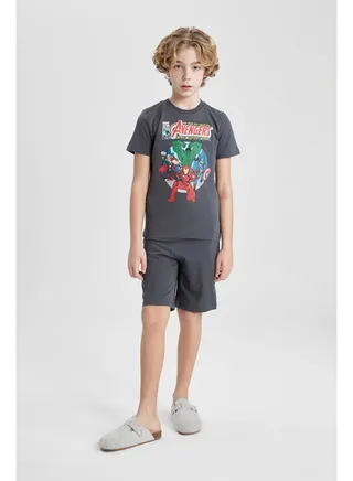 Boy Regular Fit Crew Neck Knitted Pyjamas - 2 Pieces 